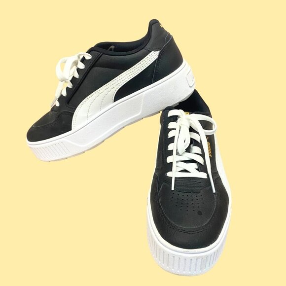 PUMA Cali Star Bold Black & White Platform Sneakers – Women’s 8.5 - Picture 2 of 9
